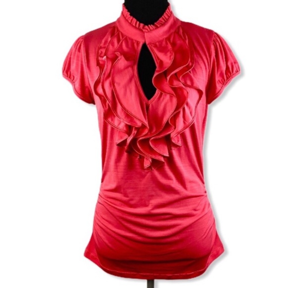 HeartSoul Short Sleeve Ruffle Blouse